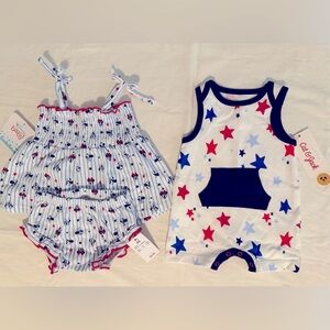 New with tag, 4th of July set for NB